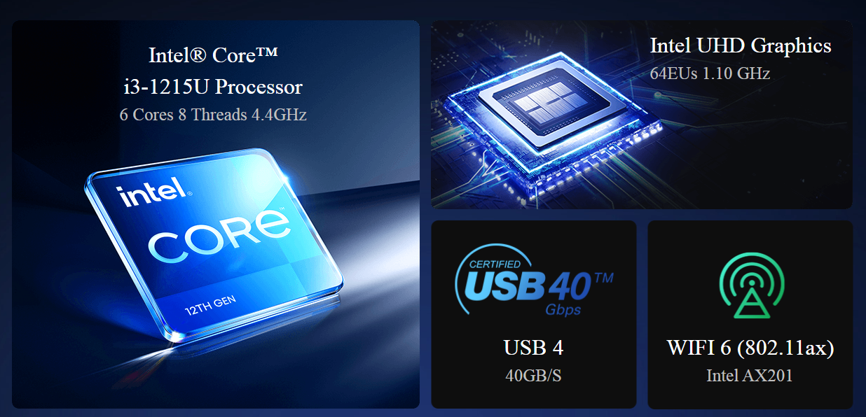CHUWI CoreBox 4th intel core i3 1215u mini pc