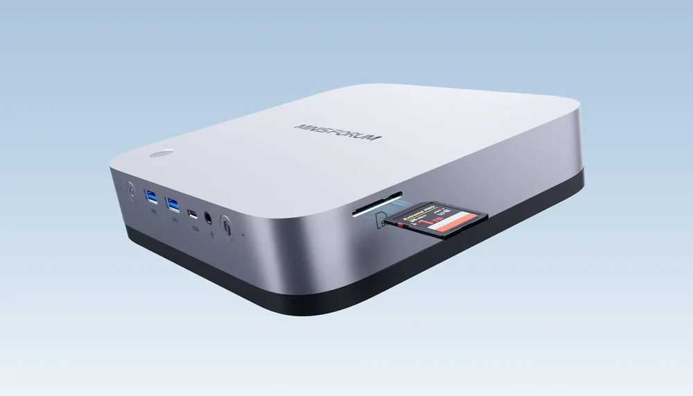 MINISFORUM Mini PC AI X1 Pro AMD Ryzen AI 9 HX370(12 Cores/24 Threads, up to 5.1GHz)&AMD Radeon 890M Mini Gaming Computer,64GB DDR5 1TB PCIe 4.0 SSD, 8K Quad Display,Dual 2.5 LAN/WiFi 7/BT5.4/Oculink