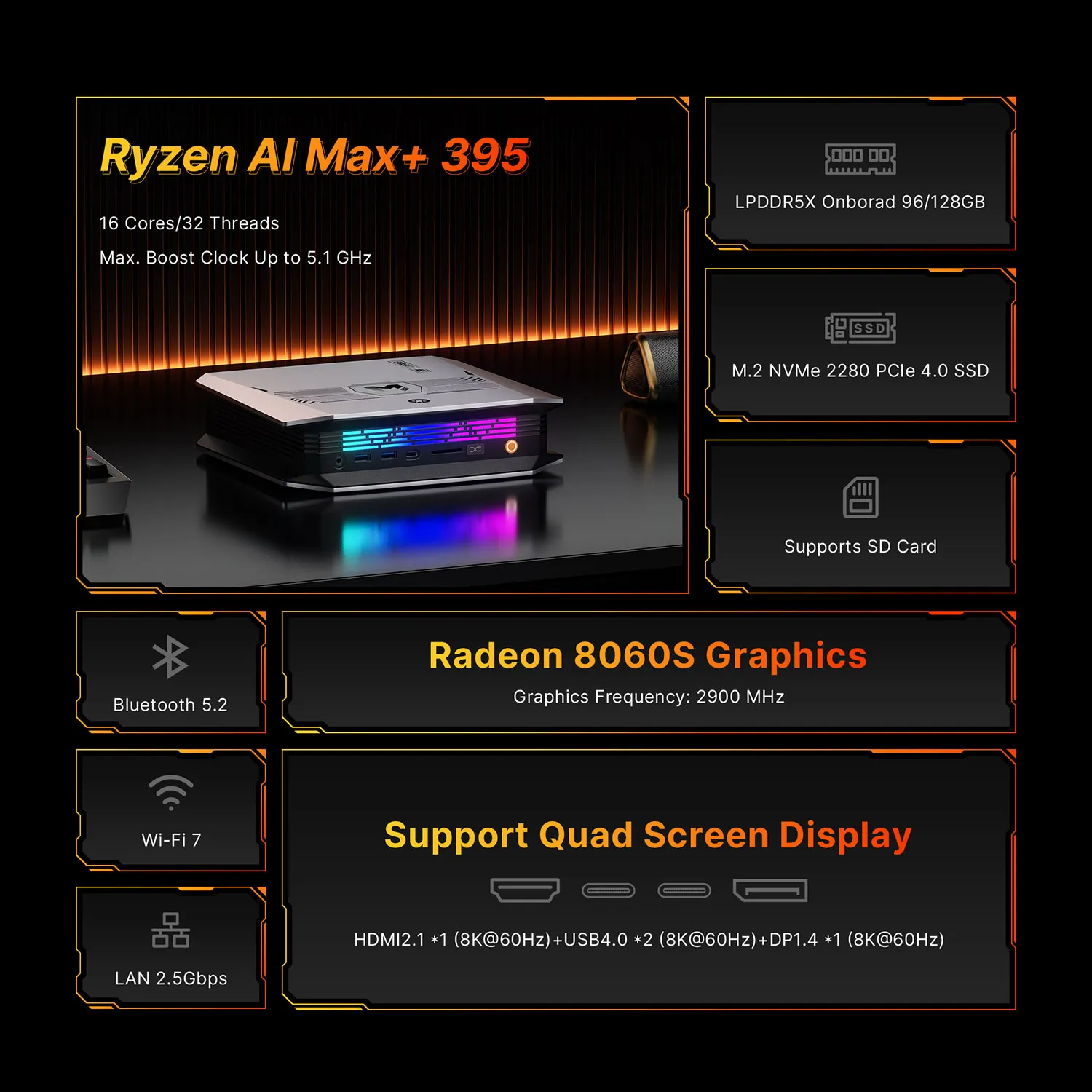 Bosgame M5 AMD Ryzen AI 9 Max+ 395 mini pc