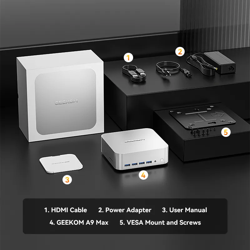 GEEKOM A9 Max AI Mini PC AMD Ryzen™ AI 9 HX 370