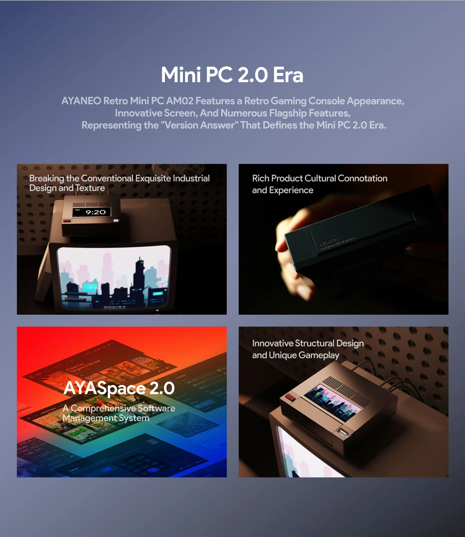 AYANEO Retro Mini PC AM02 AMD Ryzen 7 7840HS