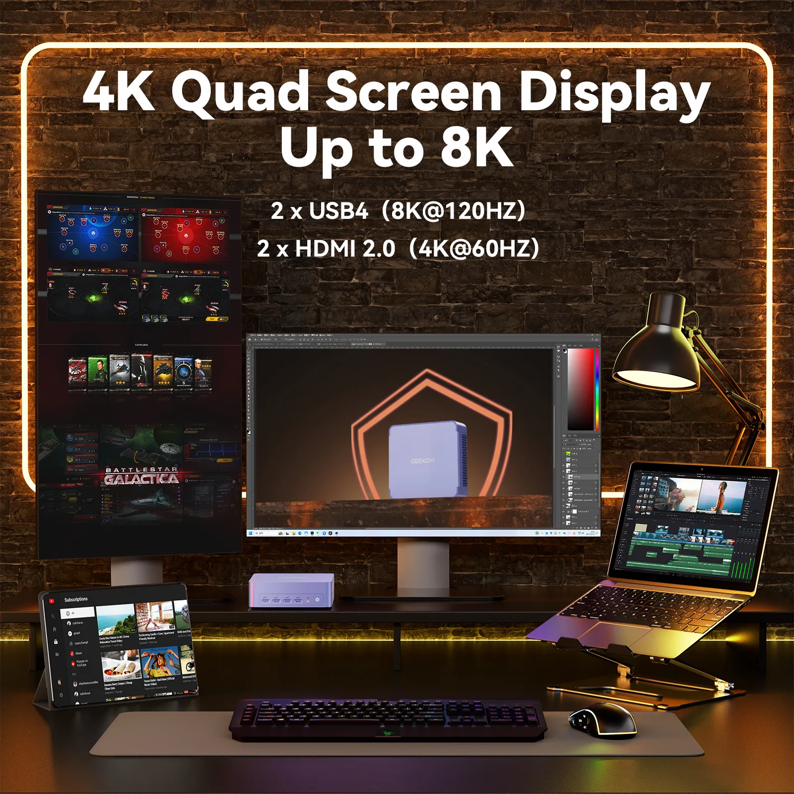 GEEKOM A8 Max AI Mini PC AMD Ryzen™ 7 8745HS