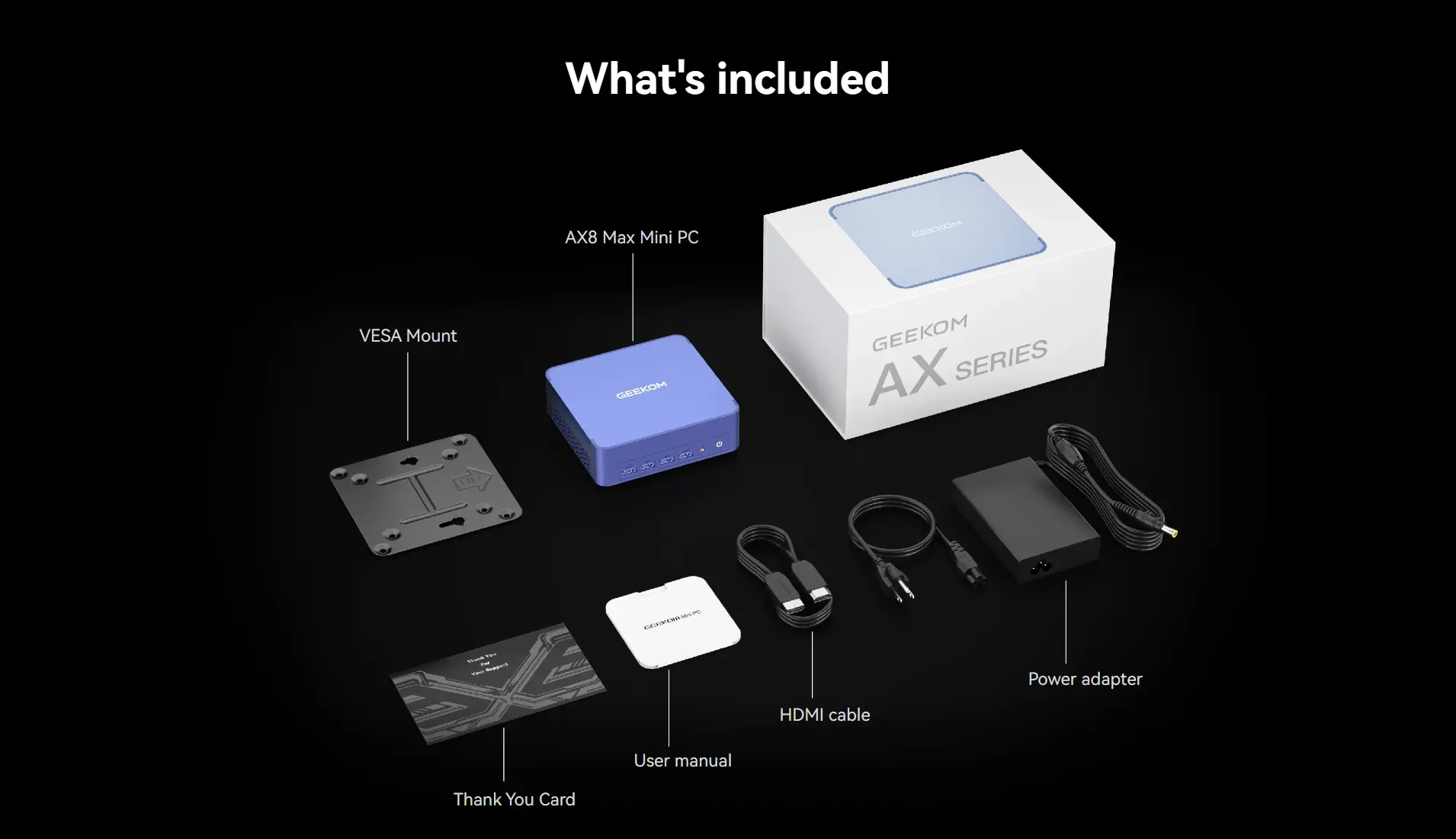 GEEKOM A8 Max AI Mini PC AMD Ryzen™ 7 8745HS