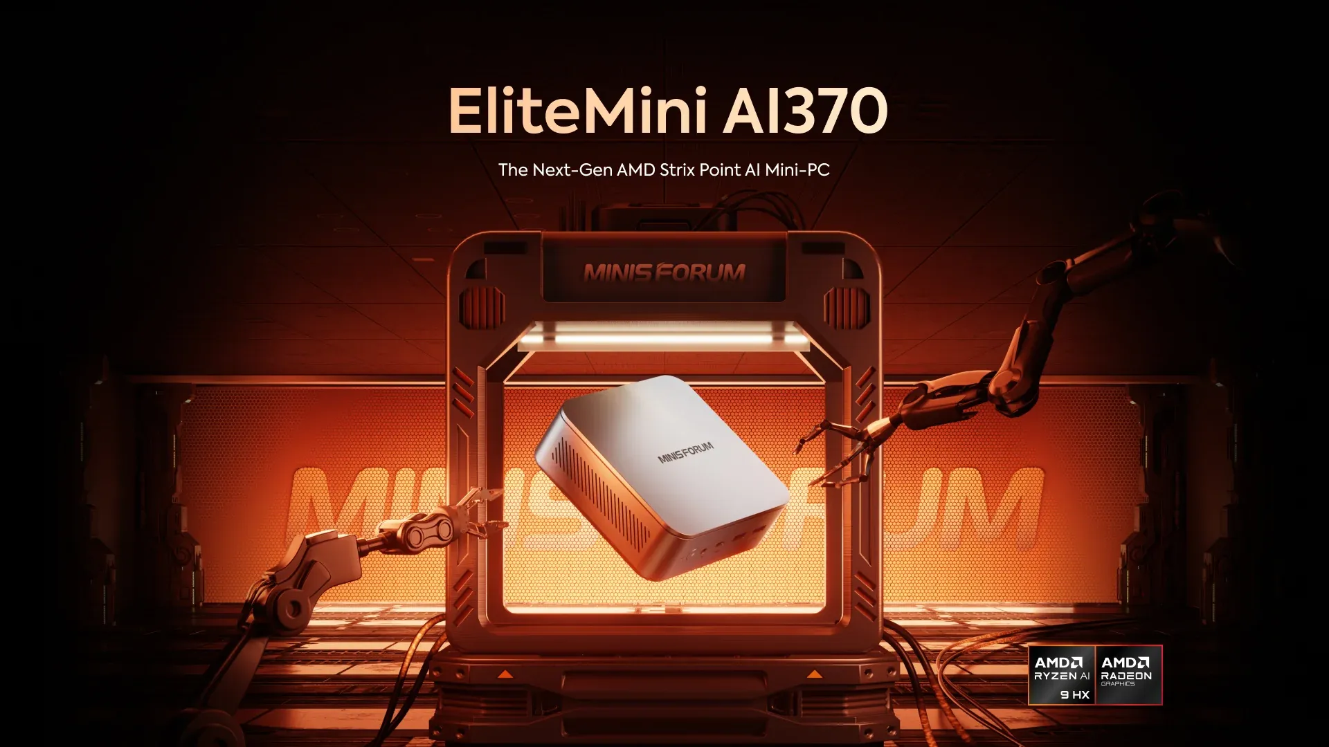 Minisforum Elite Mini AI 370 AMD Ryzen AI 9 HX 370 mini pc