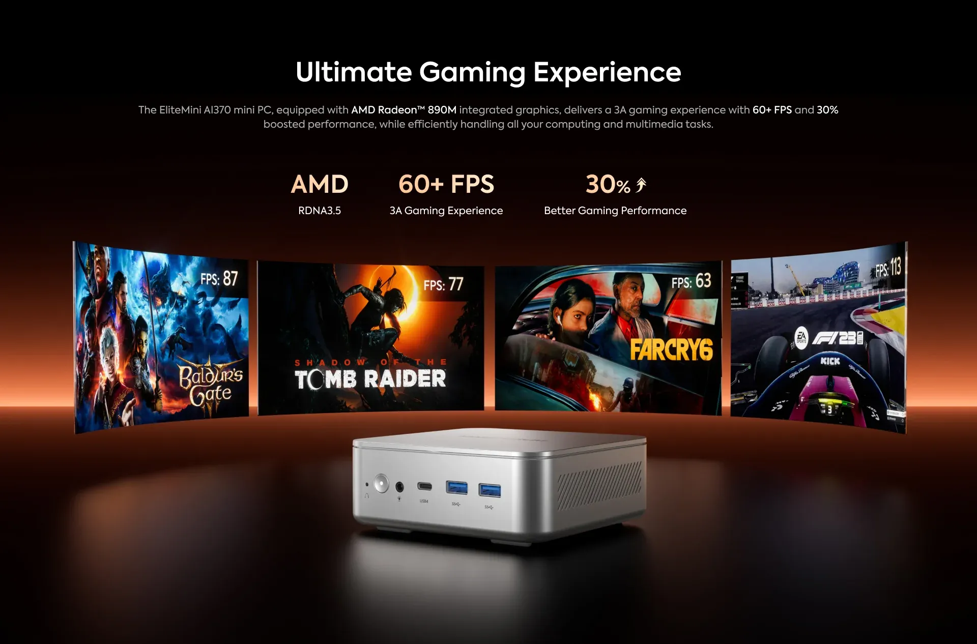 Minisforum Elite Mini AI 370 AMD Ryzen AI 9 HX 370 mini pc