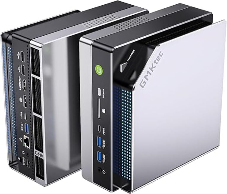GMKtec EVO-X2 AI Mini PC AMD Ryzen Al Max+ 395 (up to 5.1GHz) Mini Gaming Computers, 96GB LPDDR5X 8000MHz (12GB*8) 2TB PCIe 4.0 SSD, Quad Screen 8K Display, WiFi 7 & USB4, SD Card Reader 4.0