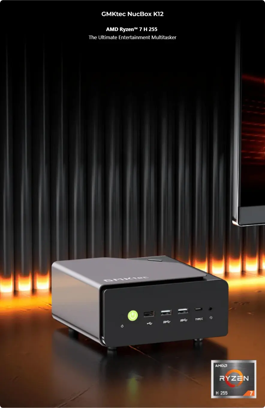 GMKtec NucBox K12 AMD Ryzen 7 H 255 mini pc