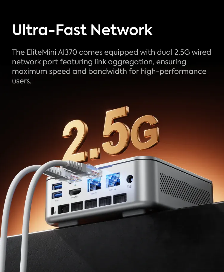 Minisforum Elite Mini AI 370 AMD Ryzen AI 9 HX 370 mini pc