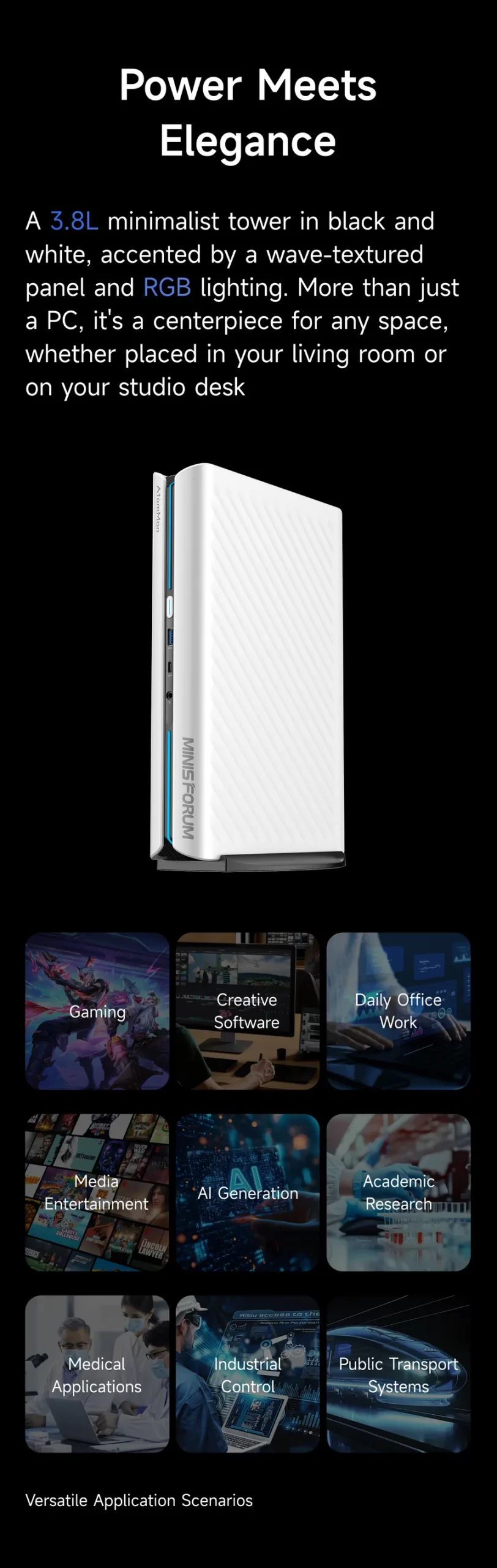 Minisforum AtomMan G1 Pro AMD Ryzen 9 8945HX Gaming Mini PC