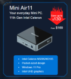 GEEKOM Mini Air 11. Easter Sale! Save up to $130!